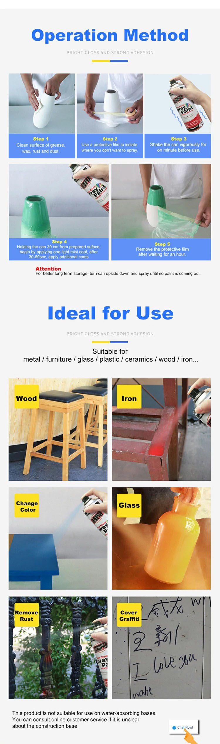 Uso de tinta spray amarela fluorescente