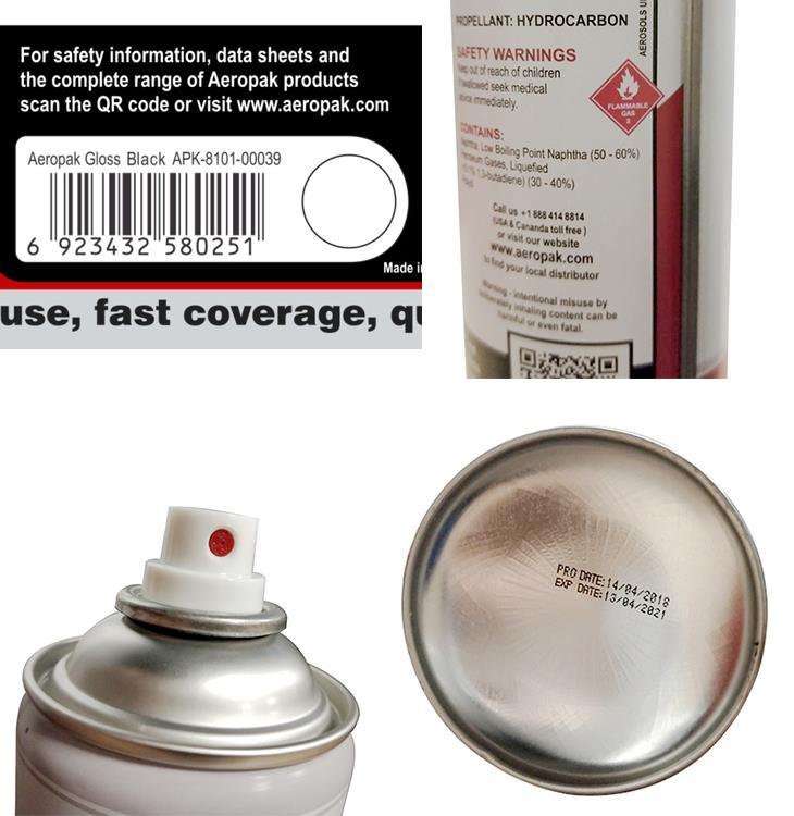 Tinta spray Aeropak de alta resistência ao calor para lareira