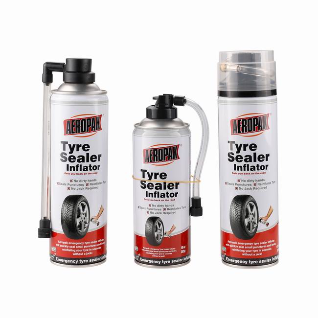 Spray funcional seguro para reparo de pneus de bicicleta